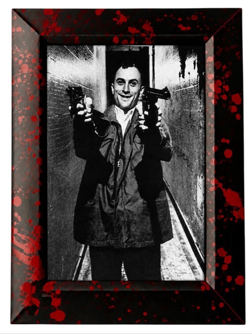 Vintage Horror Bloody Taxi Driver Serial Killer Crime Halloween Framed Art Print